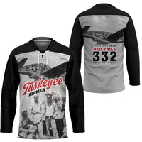 Tuskegee Airmen 332nd Fighter Group Hockey Jersey Vintage-style War - Wonder Print Shop