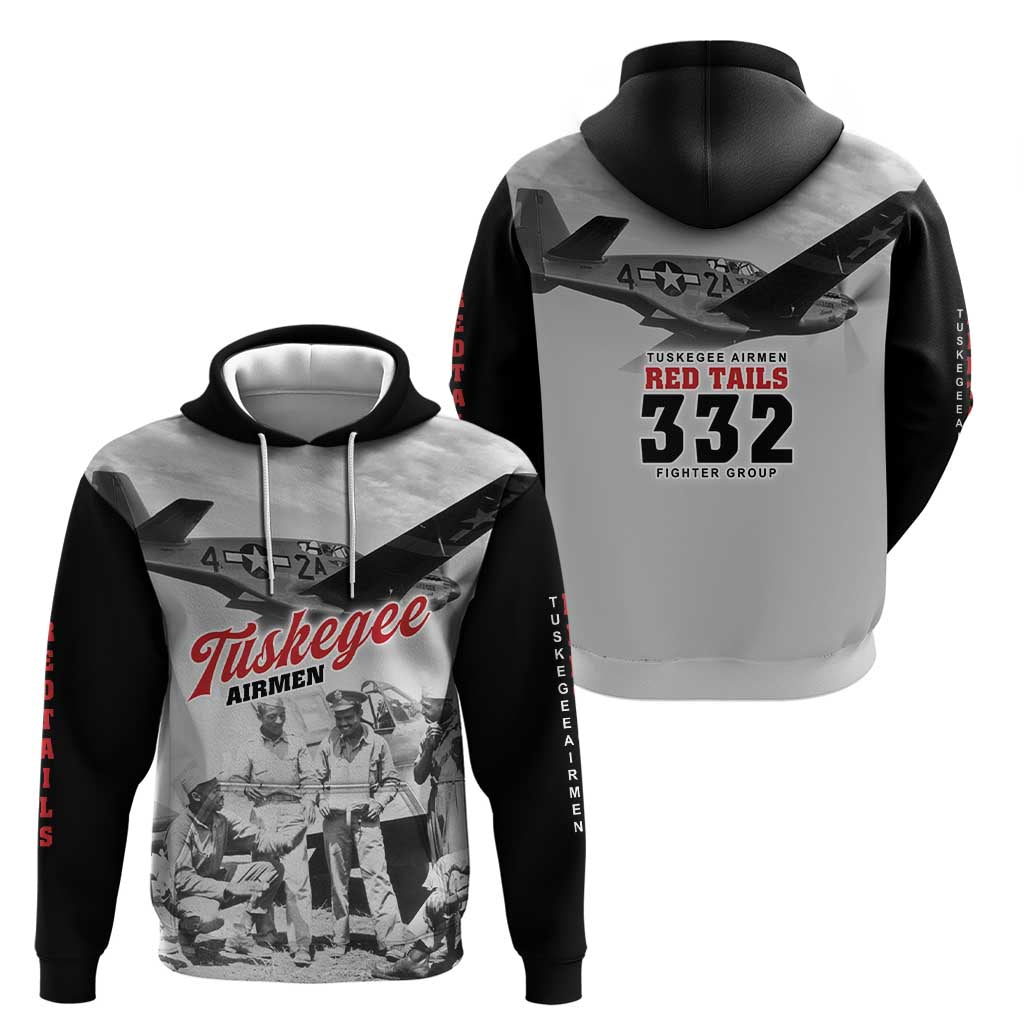 Tuskegee Airmen 332nd Fighter Group Hoodie Vintage-style War - Wonder Print Shop