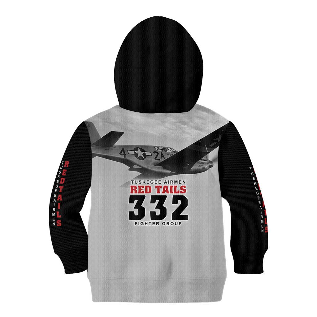 Tuskegee Airmen 332nd Fighter Group Kid Hoodie Vintage-style War - Wonder Print Shop