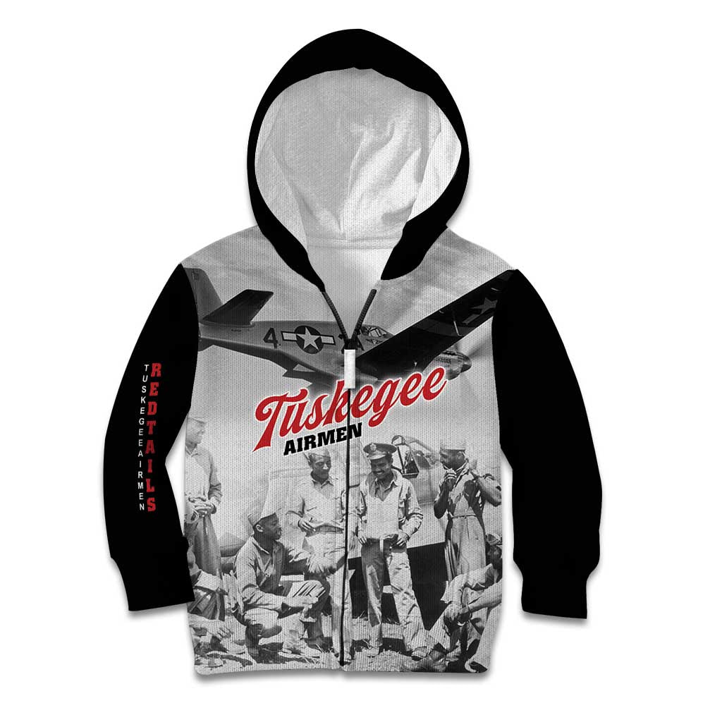 Tuskegee Airmen 332nd Fighter Group Kid Hoodie Vintage-style War - Wonder Print Shop