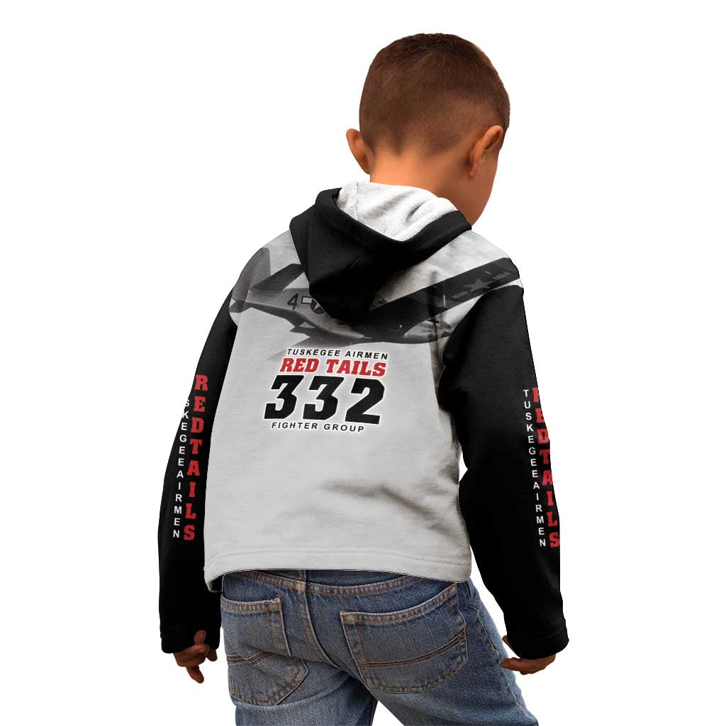 Tuskegee Airmen 332nd Fighter Group Kid Hoodie Vintage-style War - Wonder Print Shop