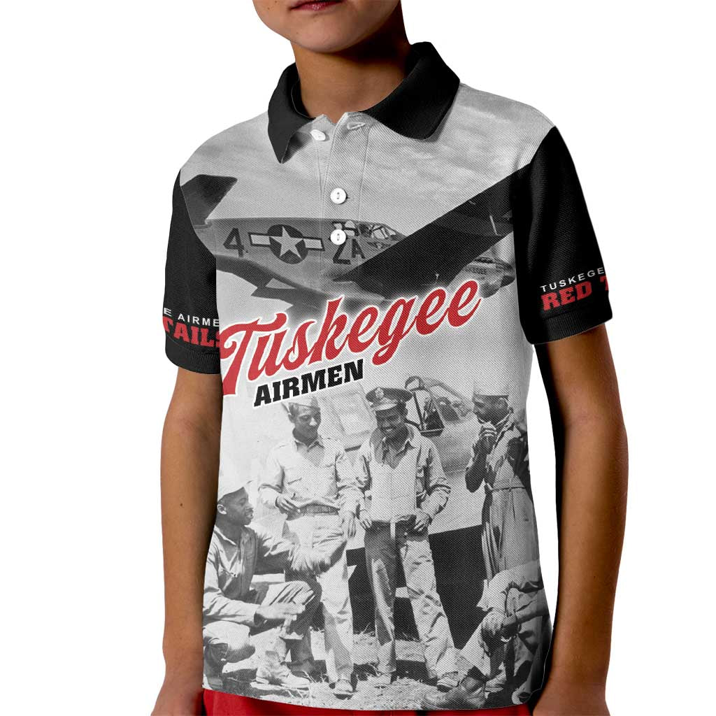 Tuskegee Airmen 332nd Fighter Group Kid Polo Shirt Vintage-style War - Wonder Print Shop