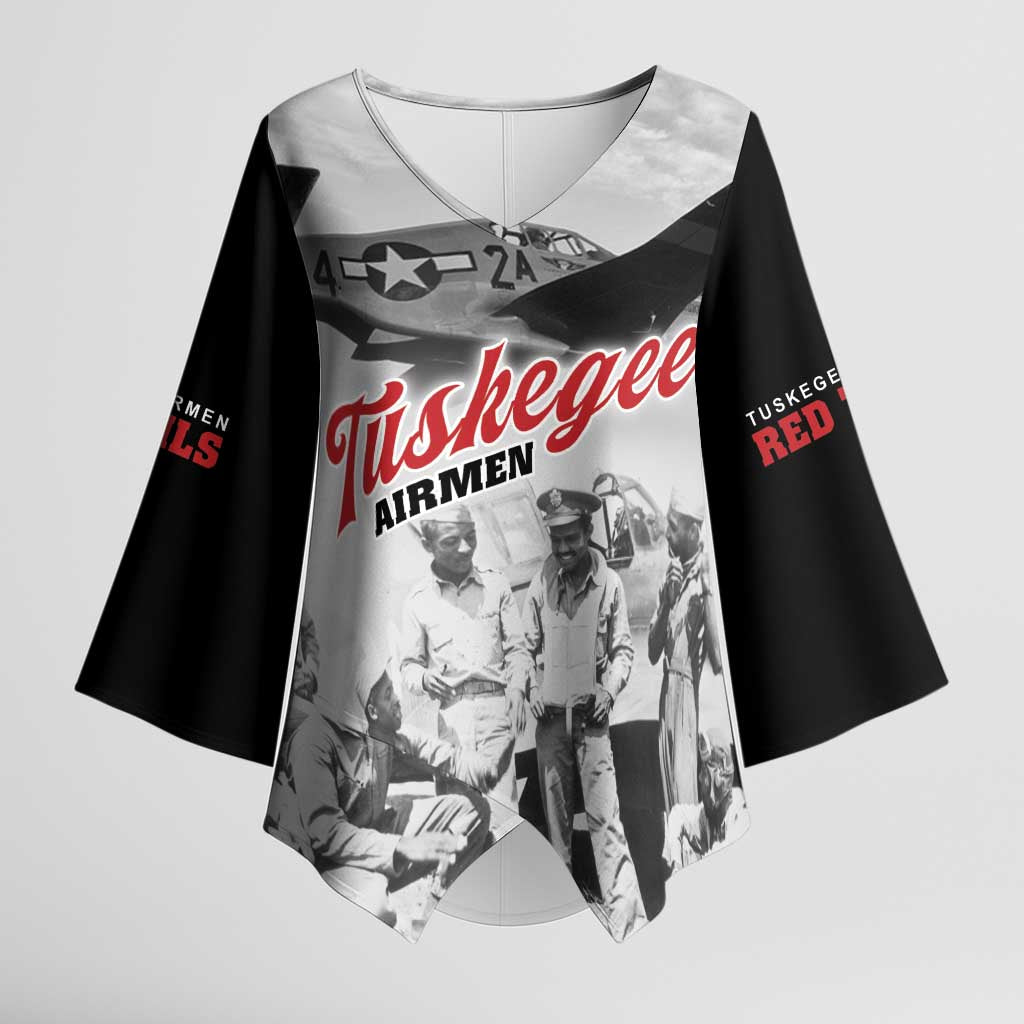 Tuskegee Airmen 332nd Fighter Group Kimono Sleeve Blouse Vintage-style War - Wonder Print Shop