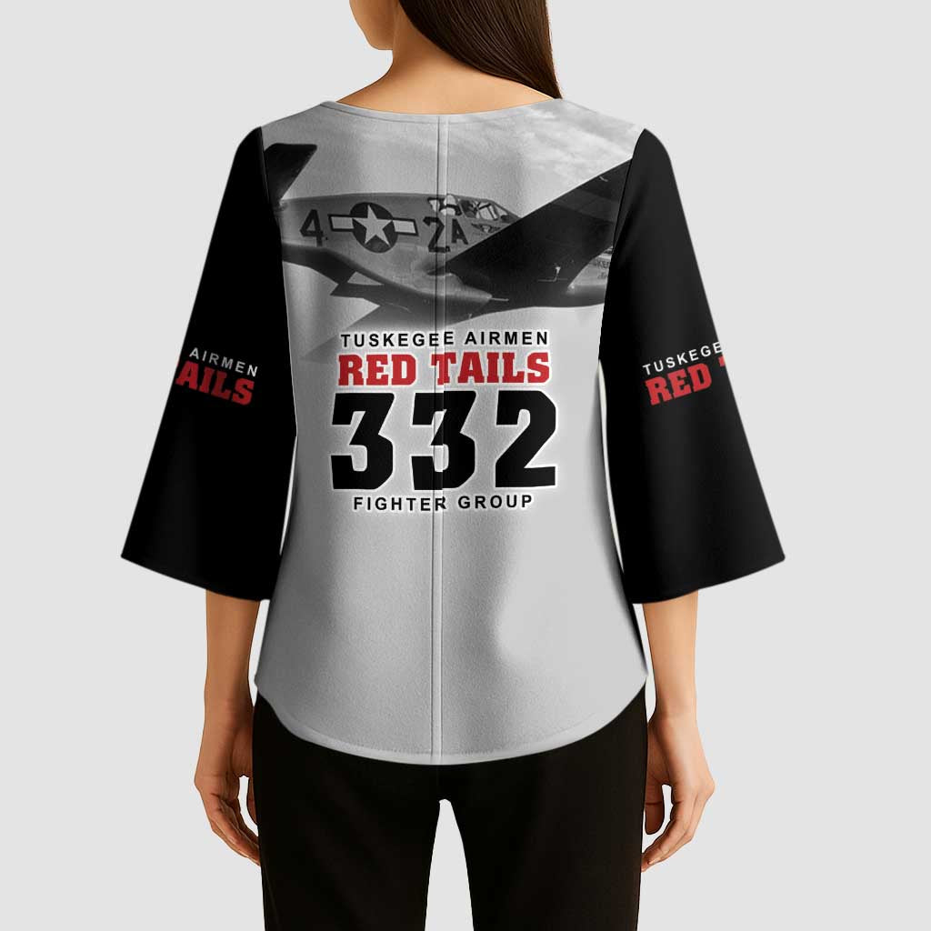 Tuskegee Airmen 332nd Fighter Group Kimono Sleeve Blouse Vintage-style War - Wonder Print Shop