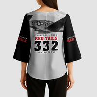 Tuskegee Airmen 332nd Fighter Group Kimono Sleeve Blouse Vintage-style War - Wonder Print Shop