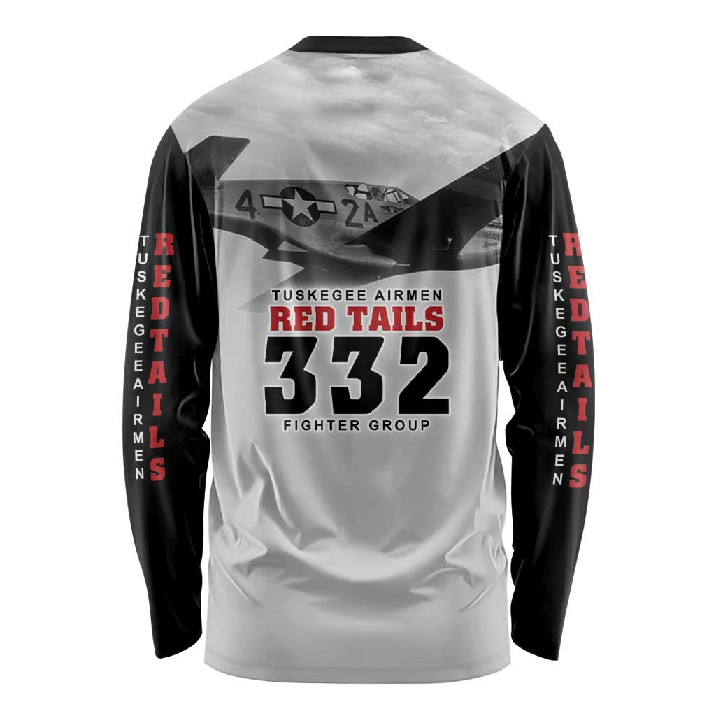 Tuskegee Airmen 332nd Fighter Group Long Sleeve Shirt Vintage-style War - Wonder Print Shop