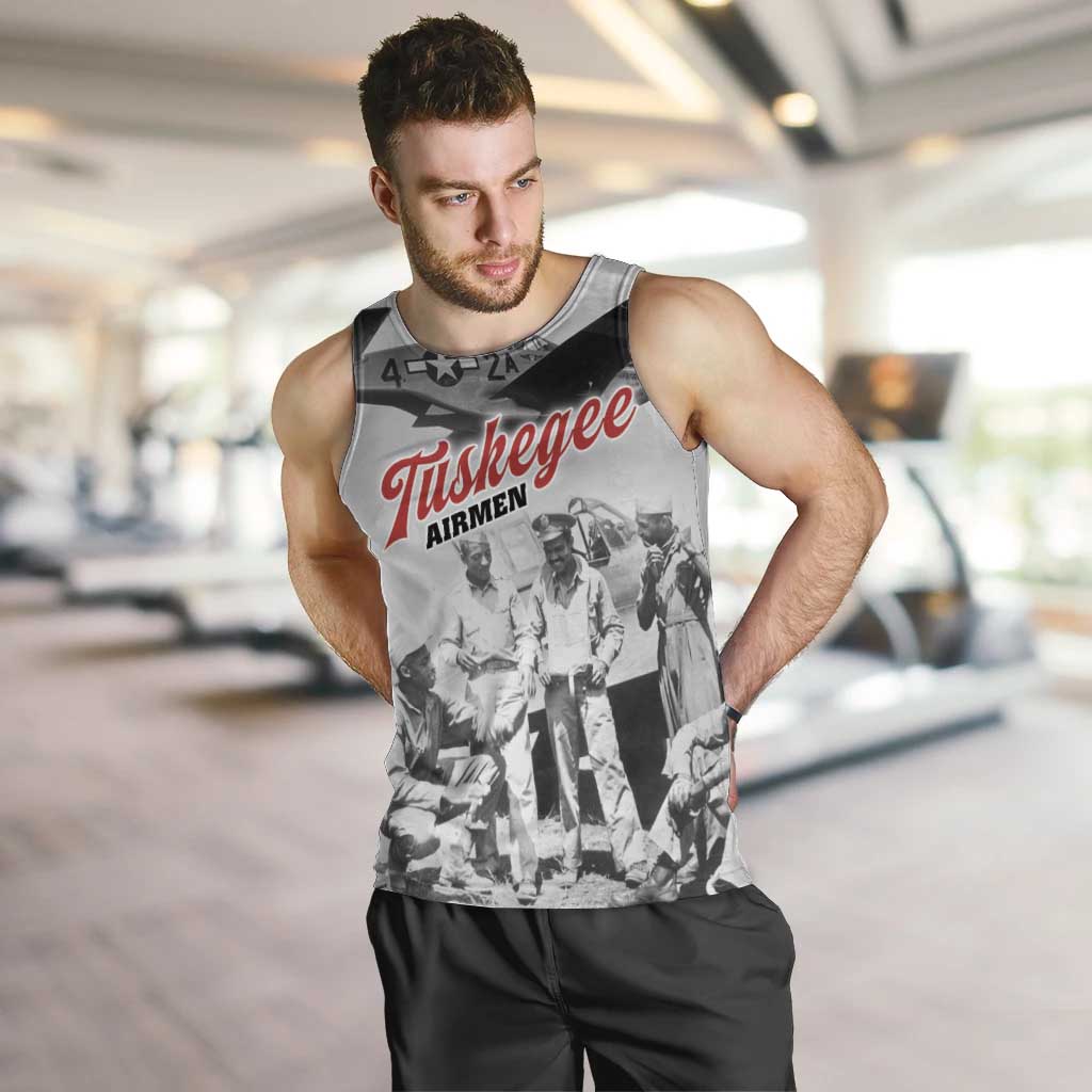 Tuskegee Airmen 332nd Fighter Group Men Tank Top Vintage-style War - Wonder Print Shop