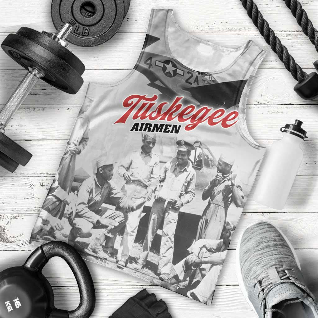 Tuskegee Airmen 332nd Fighter Group Men Tank Top Vintage-style War - Wonder Print Shop