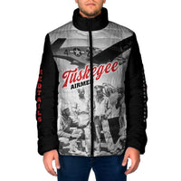 Tuskegee Airmen 332nd Fighter Group Padded Jacket Vintage-style War - Wonder Print Shop