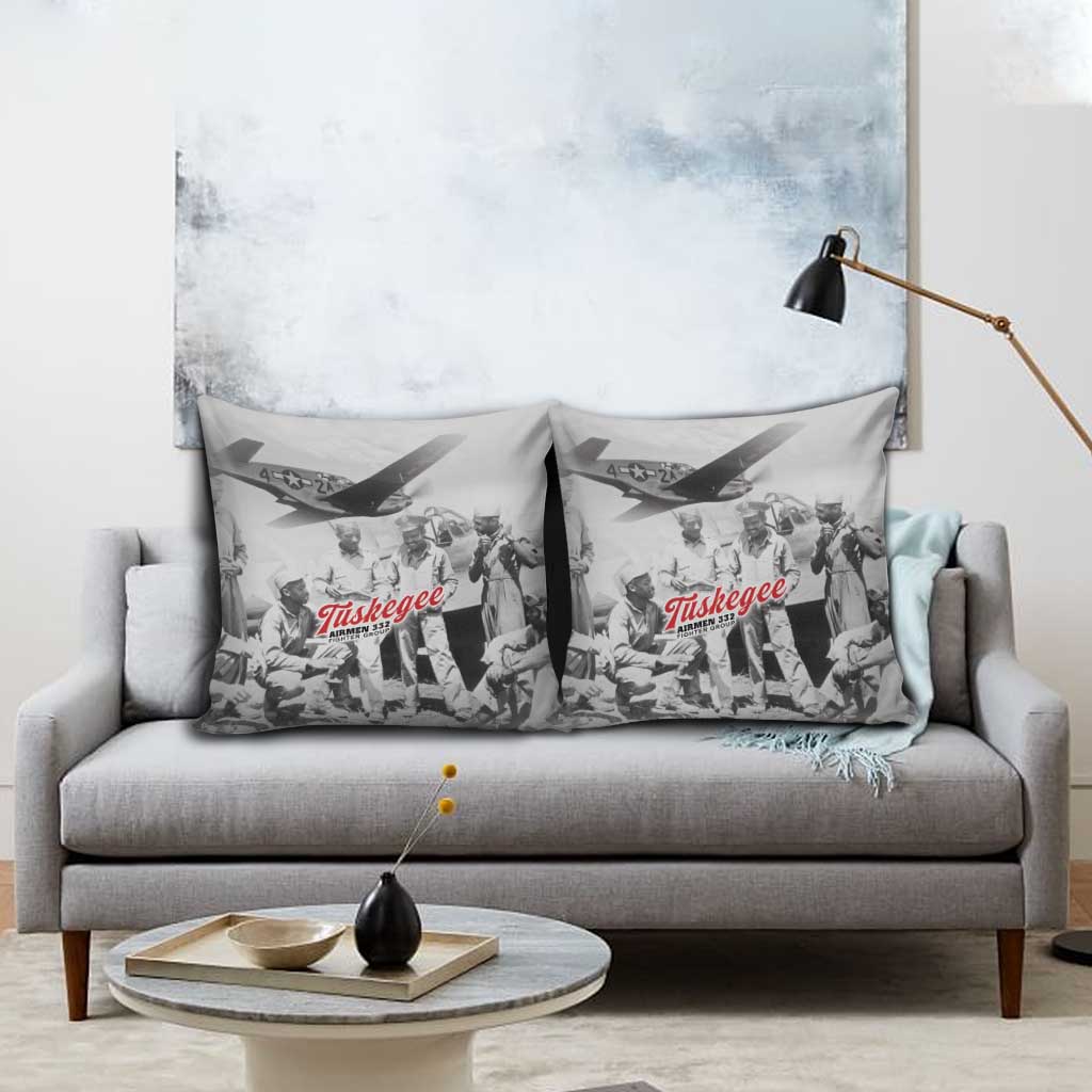 Tuskegee Airmen 332nd Fighter Group Pillow Cover Vintage-style War - Wonder Print Shop