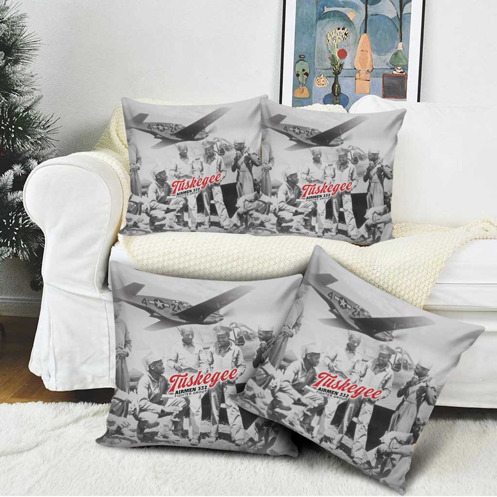 Tuskegee Airmen 332nd Fighter Group Pillow Cover Vintage-style War - Wonder Print Shop