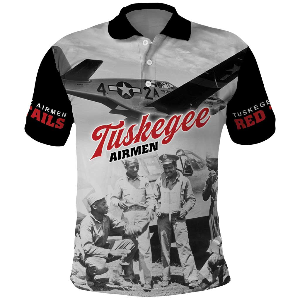 Tuskegee Airmen 332nd Fighter Group Polo Shirt Vintage-style War - Wonder Print Shop