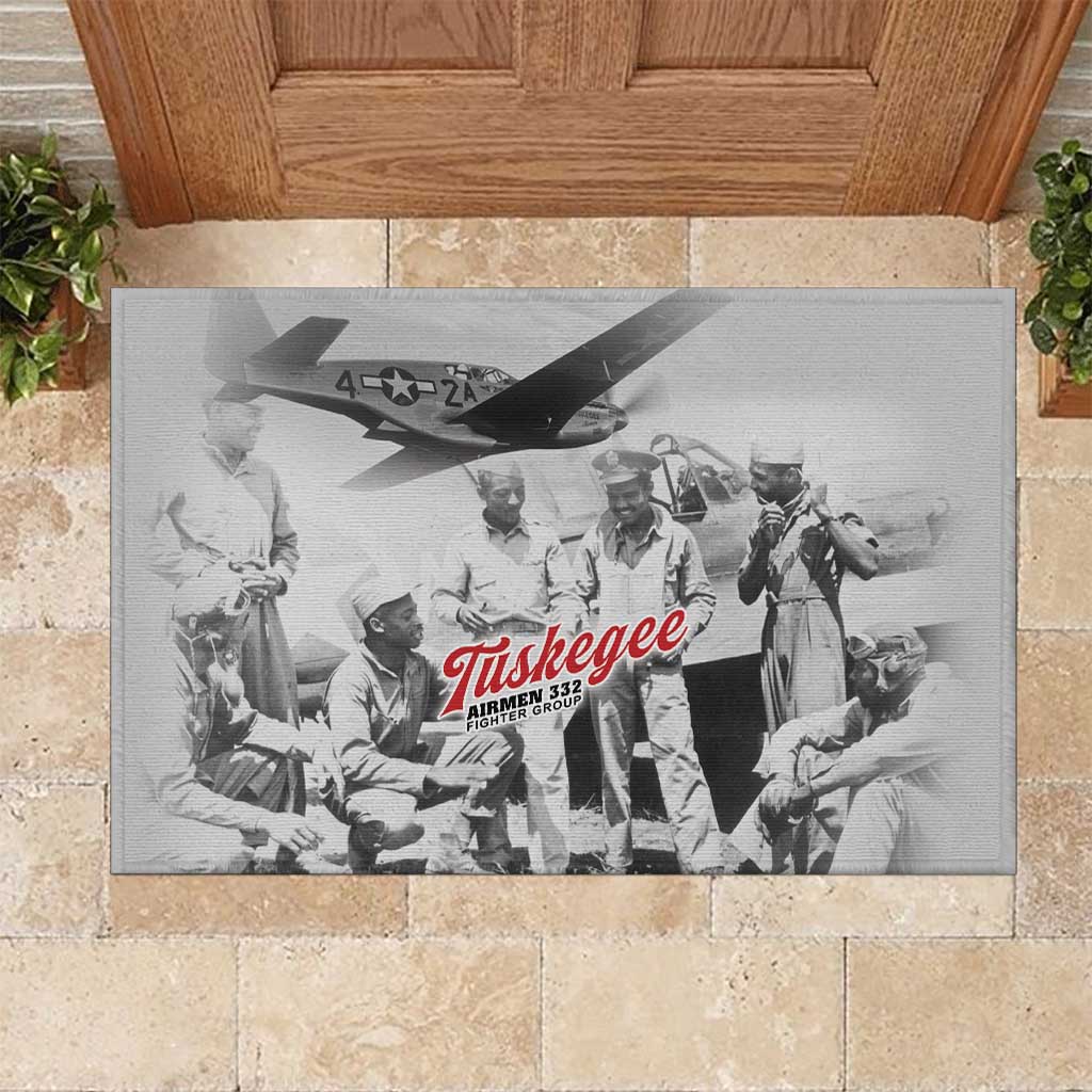 Tuskegee Airmen 332nd Fighter Group Rubber Doormat Vintage-style War - Wonder Print Shop