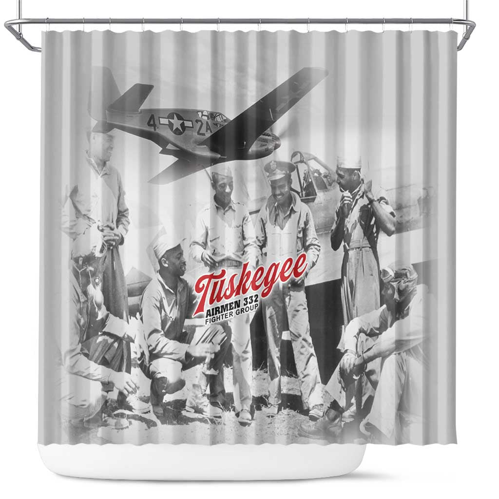 Tuskegee Airmen 332nd Fighter Group Shower Curtain Vintage-style War - Wonder Print Shop
