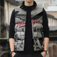 Tuskegee Airmen 332nd Fighter Group Sleeveless Puffer Jacket Vintage-style War - Wonder Print Shop