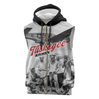 Tuskegee Airmen 332nd Fighter Group Sleeveless Zip Hoodie Vintage-style War - Wonder Print Shop