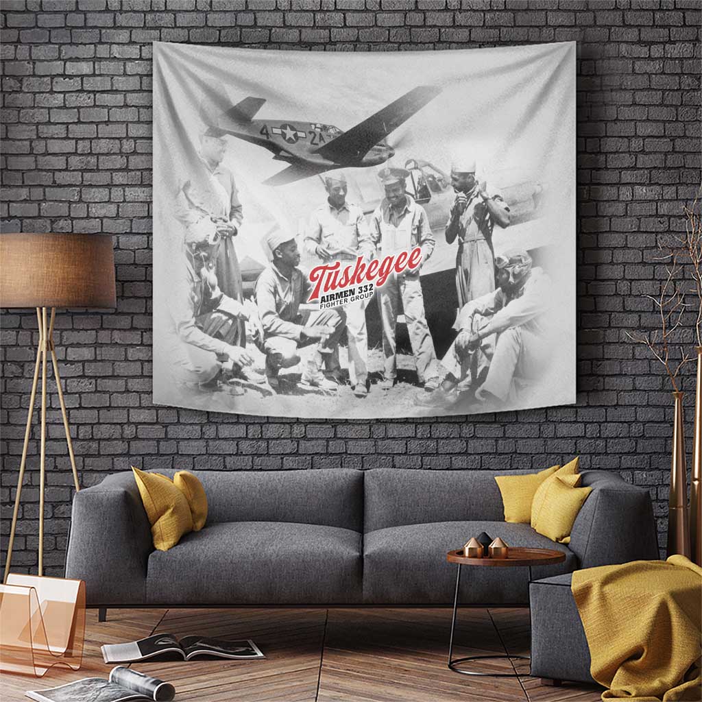 Tuskegee Airmen 332nd Fighter Group Tapestry Vintage-style War - Wonder Print Shop