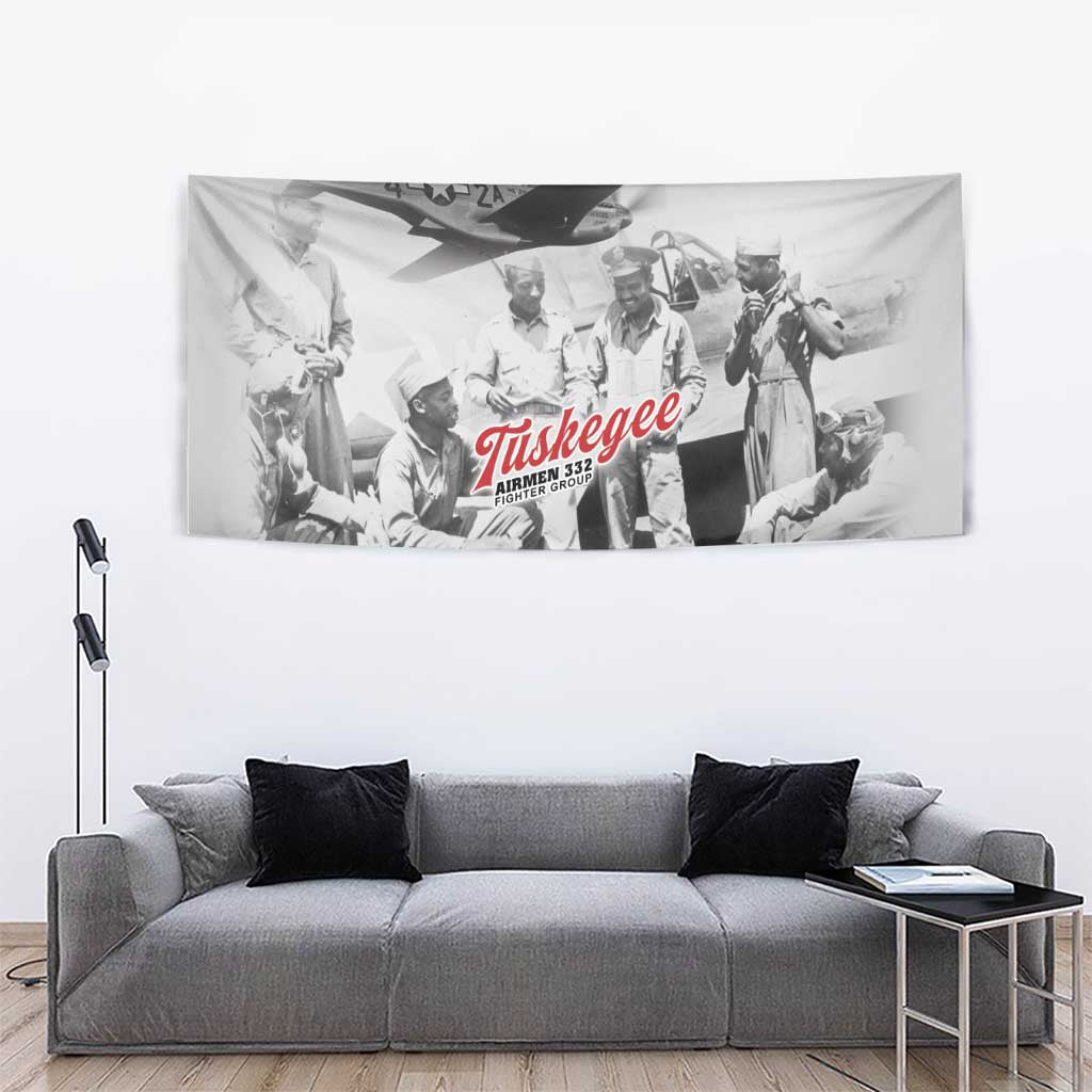 Tuskegee Airmen 332nd Fighter Group Tapestry Vintage-style War - Wonder Print Shop