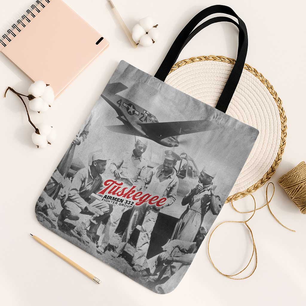 Tuskegee Airmen 332nd Fighter Group Tote Bag Vintage-style War - Wonder Print Shop