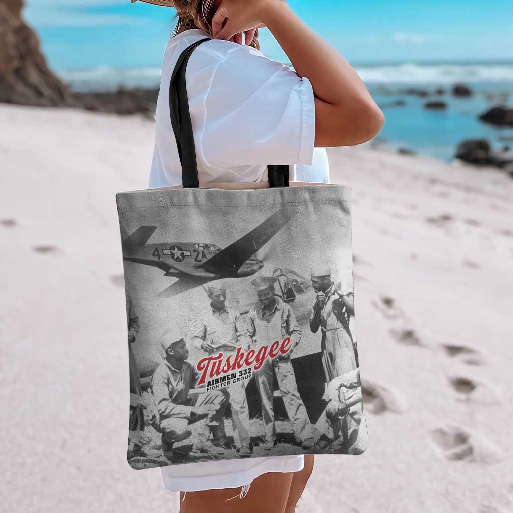 Tuskegee Airmen 332nd Fighter Group Tote Bag Vintage-style War - Wonder Print Shop