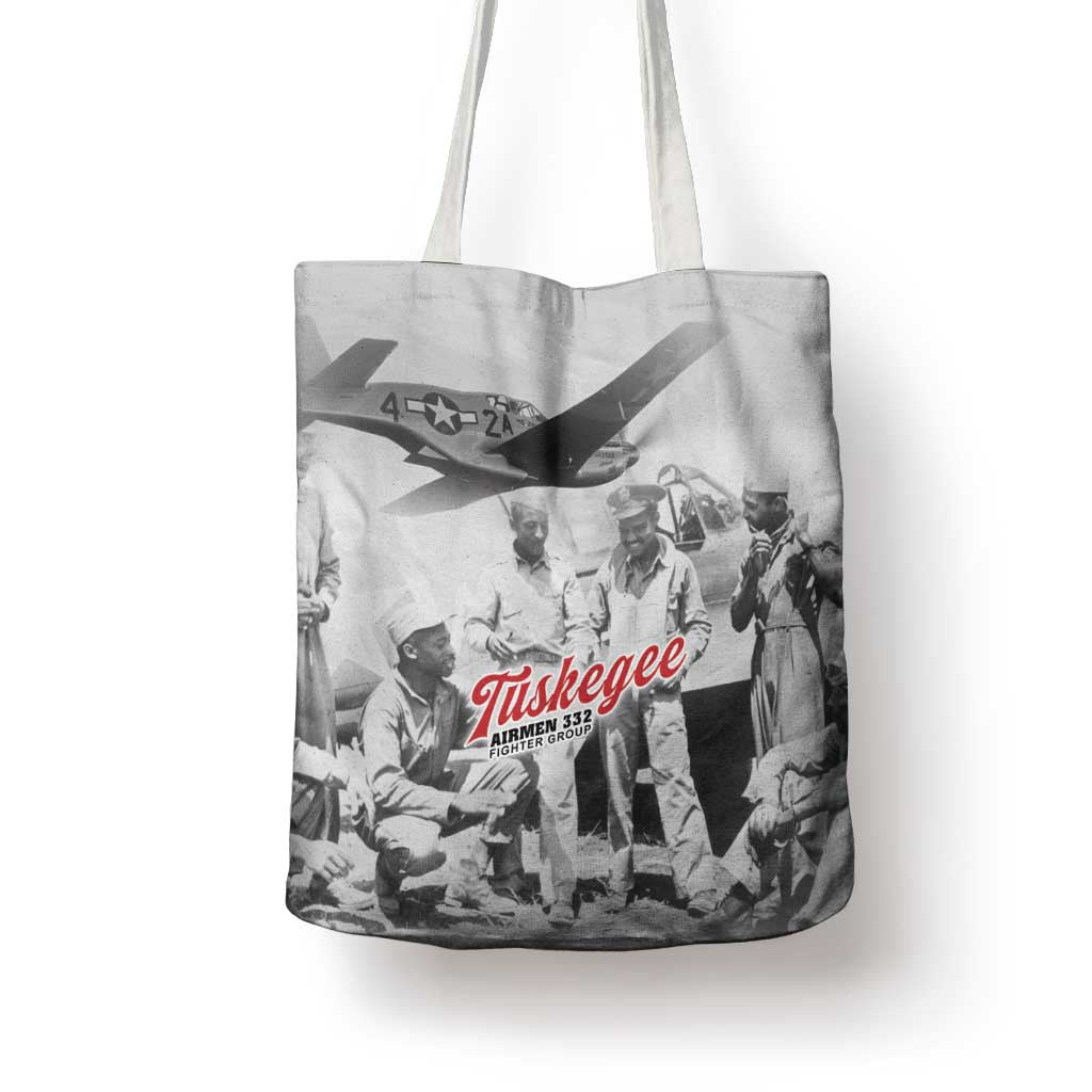 Tuskegee Airmen 332nd Fighter Group Tote Bag Vintage-style War - Wonder Print Shop
