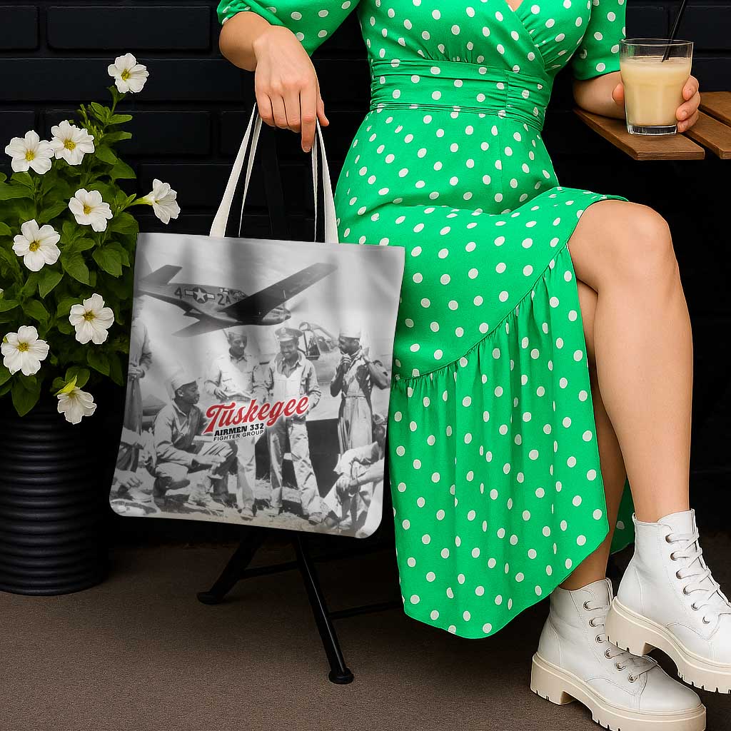 Tuskegee Airmen 332nd Fighter Group Tote Bag Vintage-style War - Wonder Print Shop