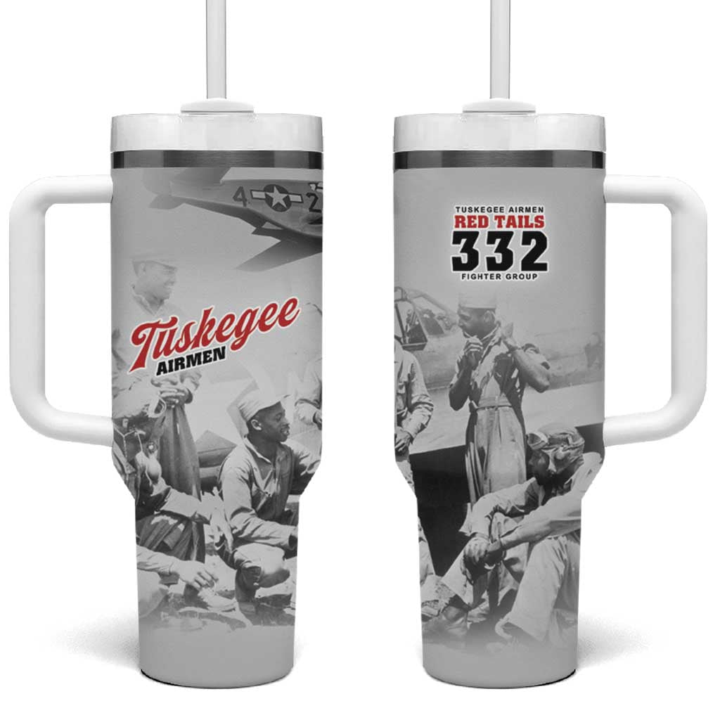 Tuskegee Airmen 332nd Fighter Group Tumbler With Handle Vintage-style War - Wonder Print Shop