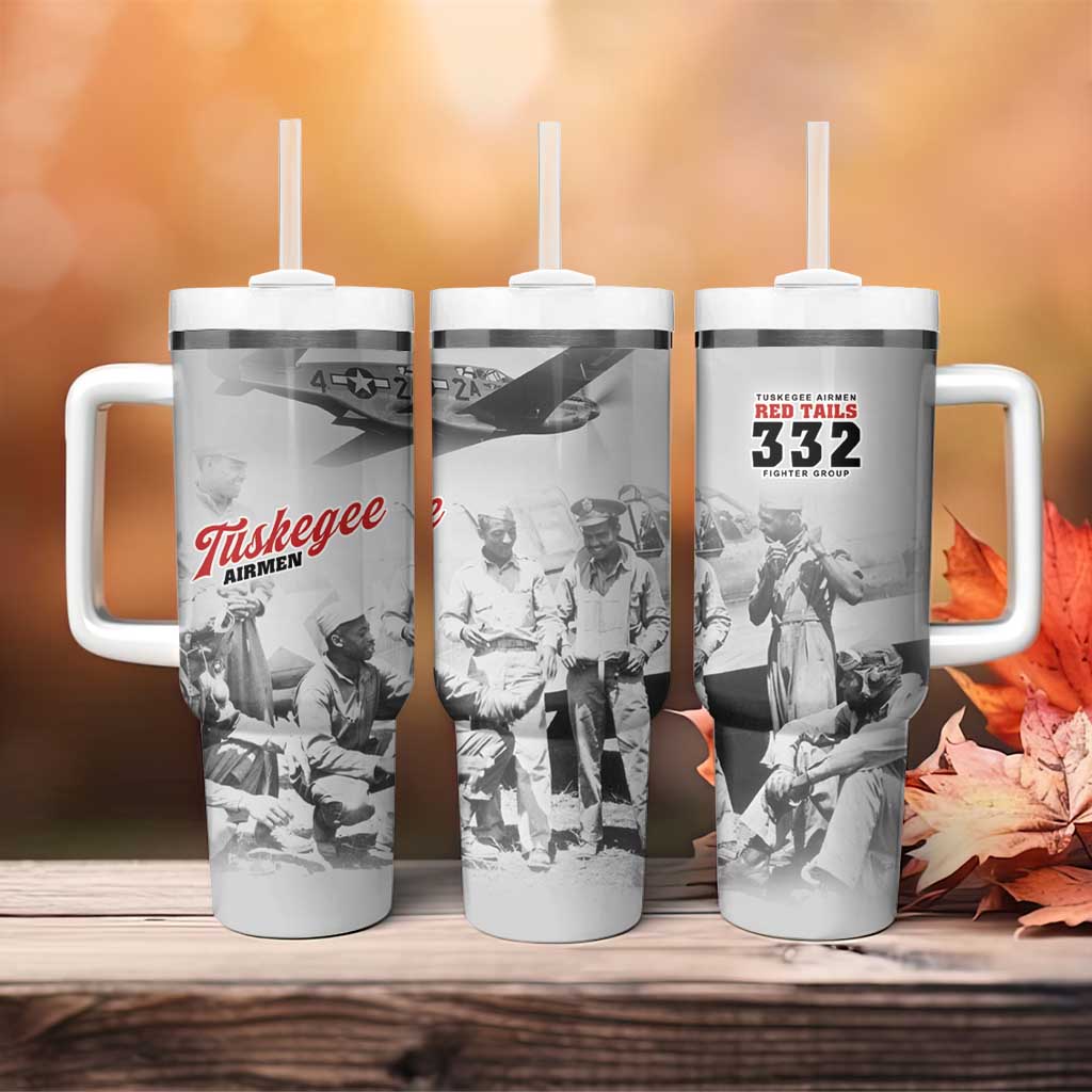 Tuskegee Airmen 332nd Fighter Group Tumbler With Handle Vintage-style War - Wonder Print Shop