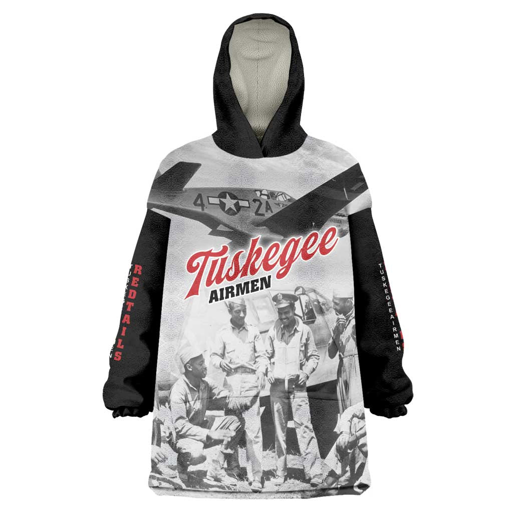 Tuskegee Airmen 332nd Fighter Group Wearable Blanket Hoodie Vintage-style War - Wonder Print Shop