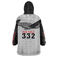 Tuskegee Airmen 332nd Fighter Group Wearable Blanket Hoodie Vintage-style War - Wonder Print Shop