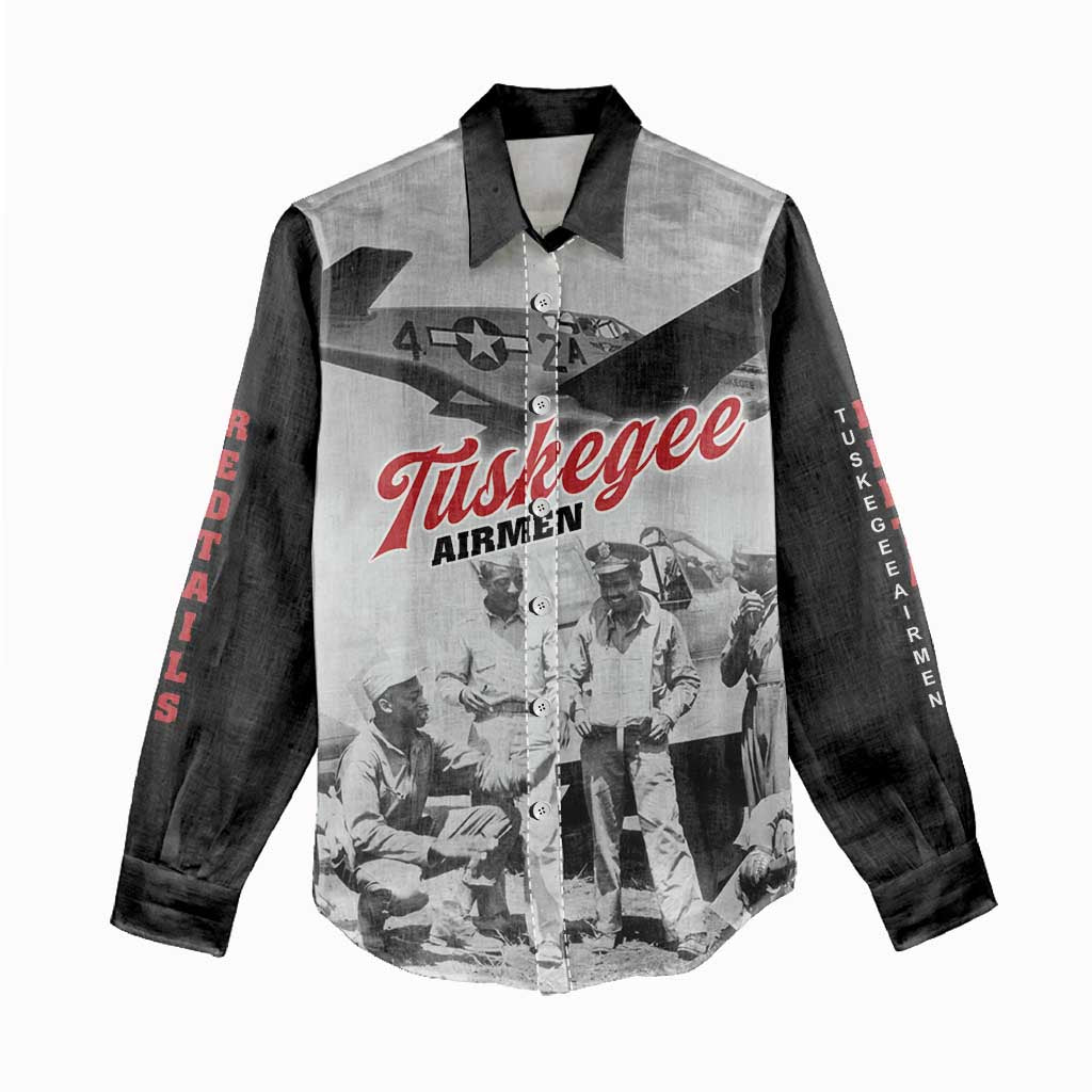 Tuskegee Airmen 332nd Fighter Group Women Casual Shirt Vintage-style War - Wonder Print Shop