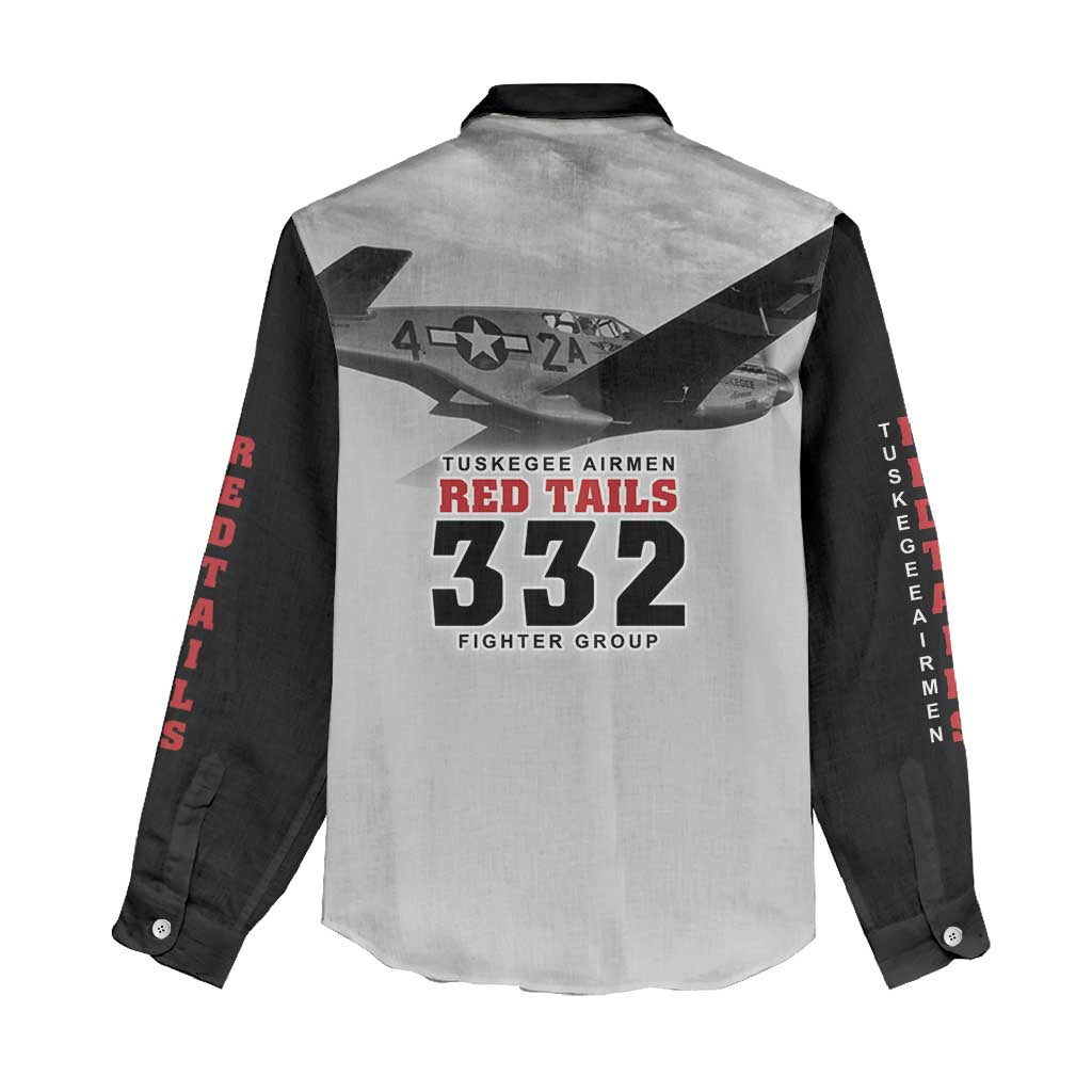 Tuskegee Airmen 332nd Fighter Group Women Casual Shirt Vintage-style War - Wonder Print Shop