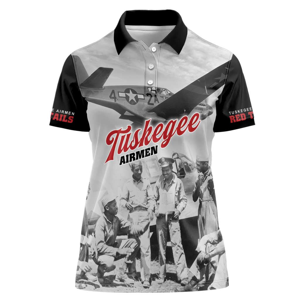 Tuskegee Airmen 332nd Fighter Group Women Polo Shirt Vintage-style War - Wonder Print Shop