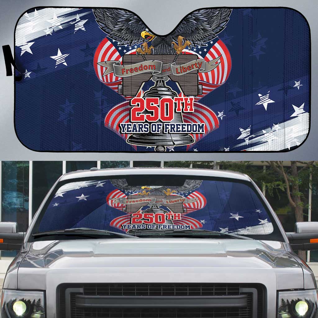 United States 250 Years of Independence Auto Sun Shade - Wonder Print Shop