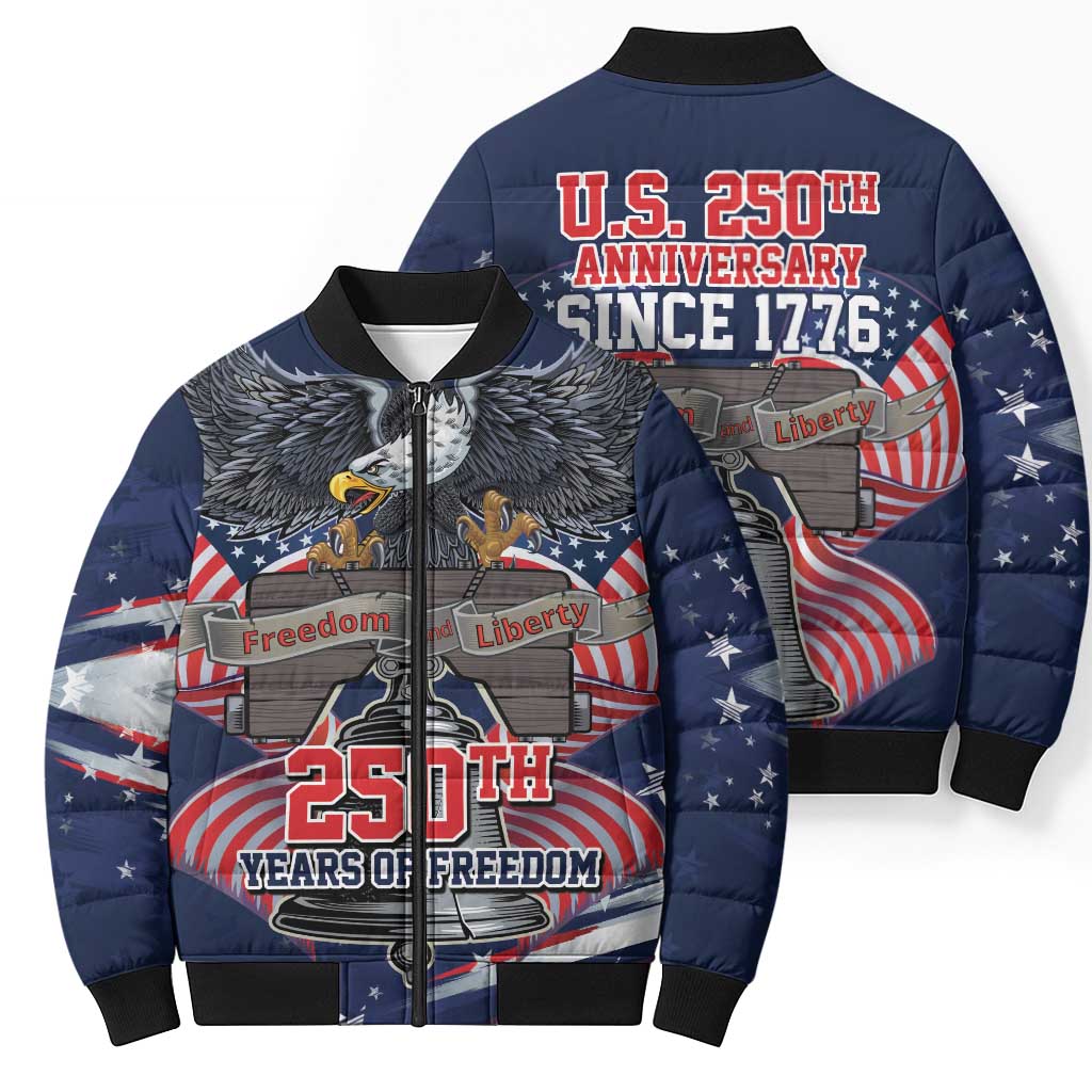 United States 250 Years of Independence Bomber Puffer Jacket - Wonder Print Shop