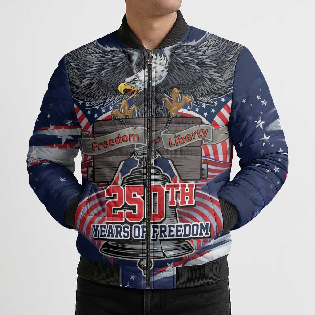 United States 250 Years of Independence Bomber Puffer Jacket - Wonder Print Shop