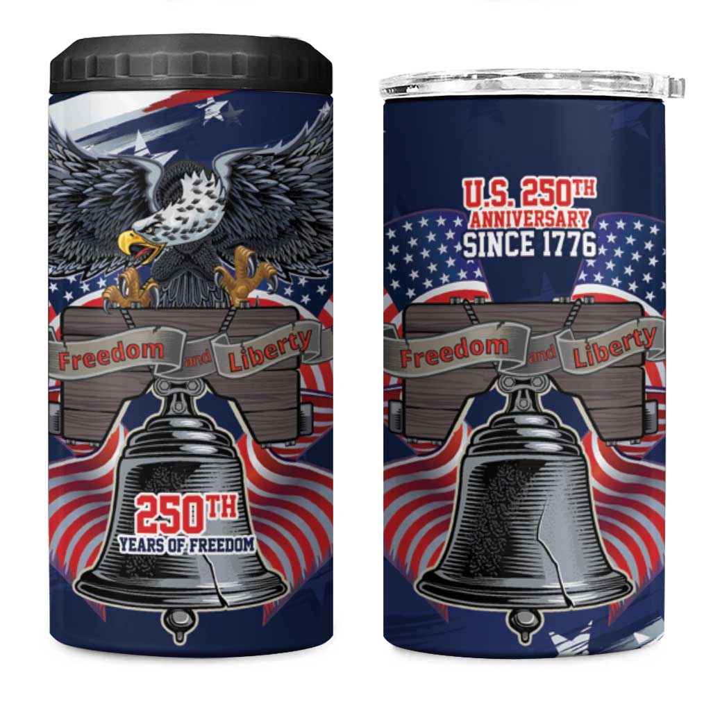 United States 250 Years of Independence 4 in 1 Can Cooler Tumbler - Wonder Print Shop