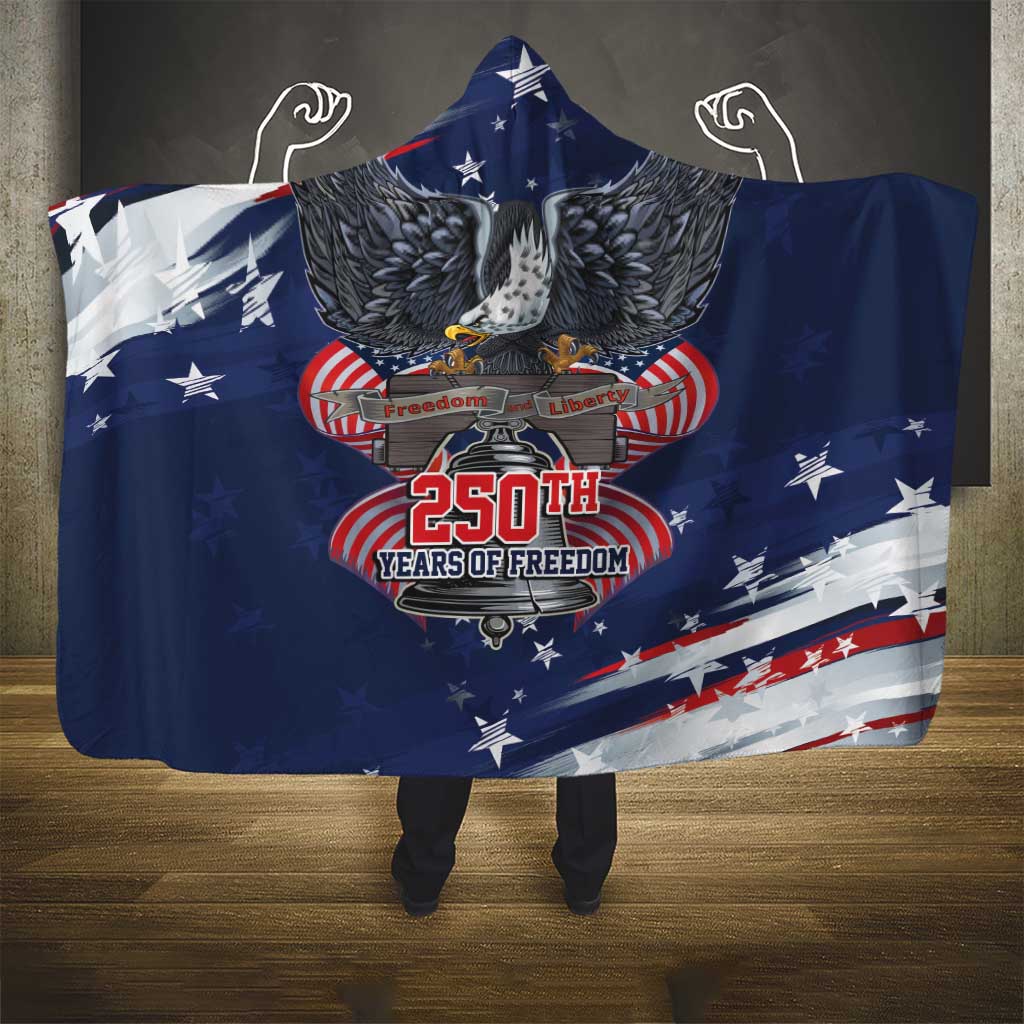 United States 250 Years of Independence Hooded Blanket - Wonder Print Shop