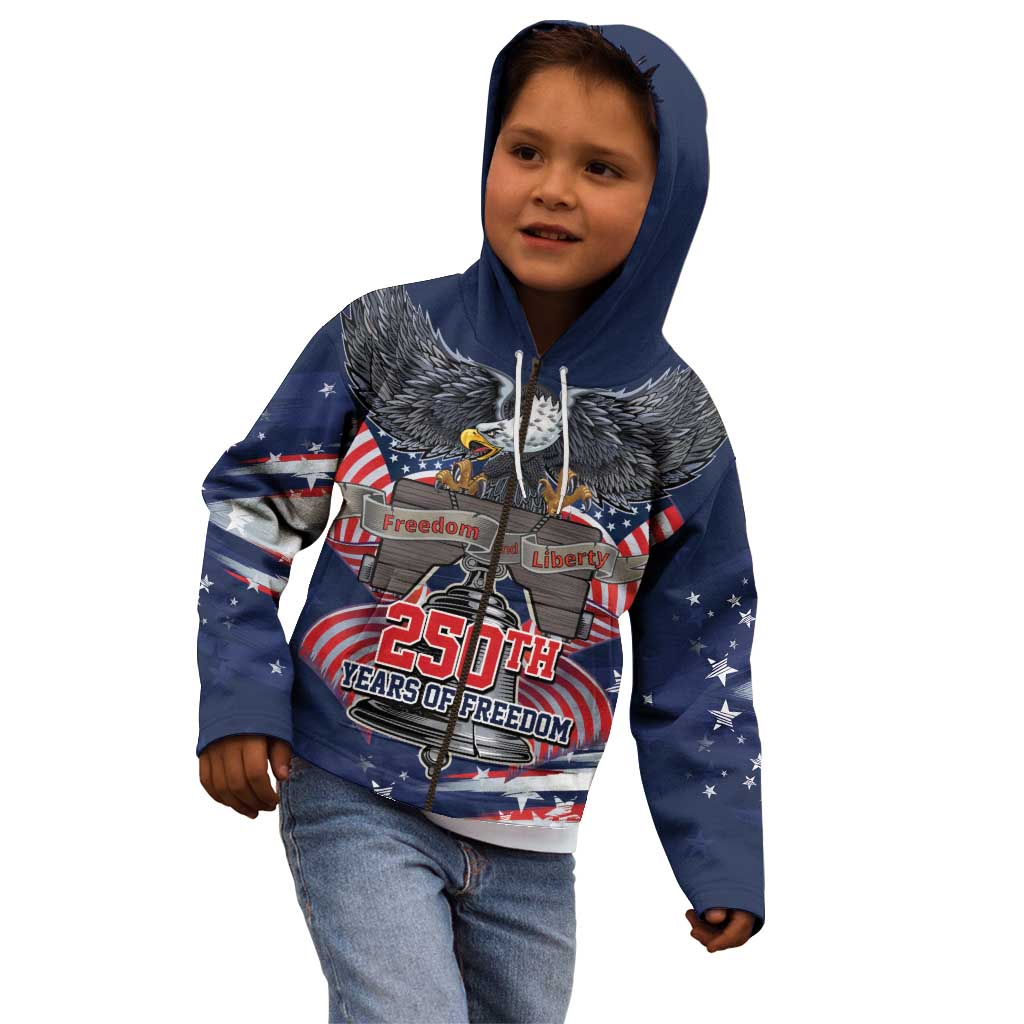 United States 250 Years of Independence Kid Hoodie - Wonder Print Shop