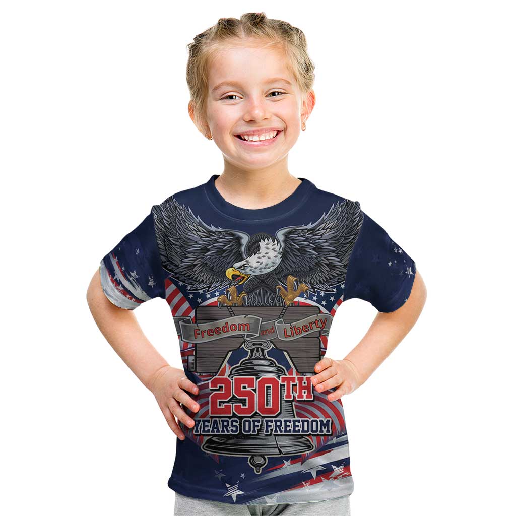 United States 250 Years of Independence Kid T Shirt - Wonder Print Shop