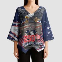 United States 250 Years of Independence Kimono Sleeve Blouse - Wonder Print Shop