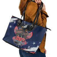 United States 250 Years of Independence Leather Tote Bag - Wonder Print Shop