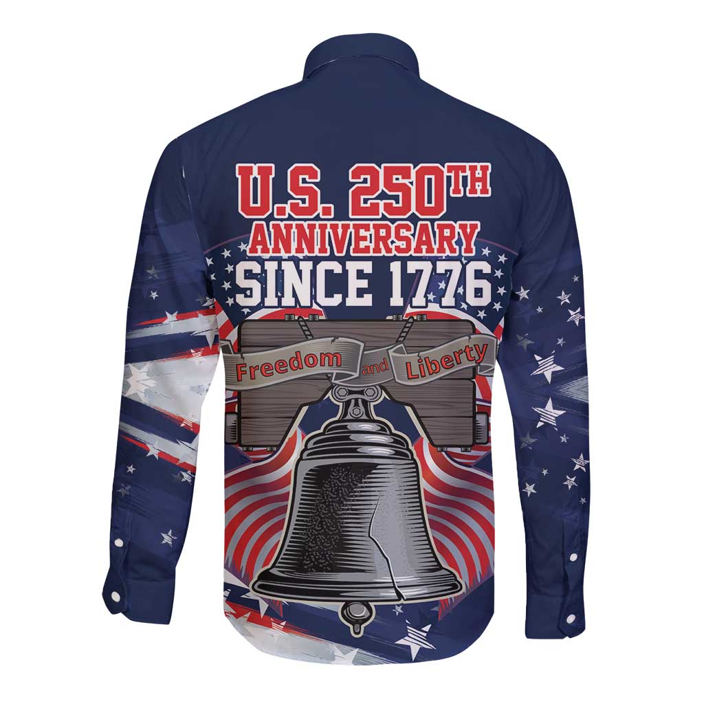 United States 250 Years of Independence Long Sleeve Button Shirt - Wonder Print Shop