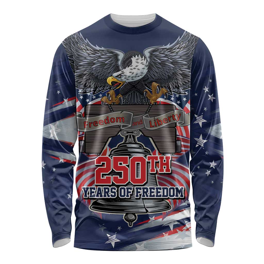 United States 250 Years of Independence Long Sleeve Shirt - Wonder Print Shop