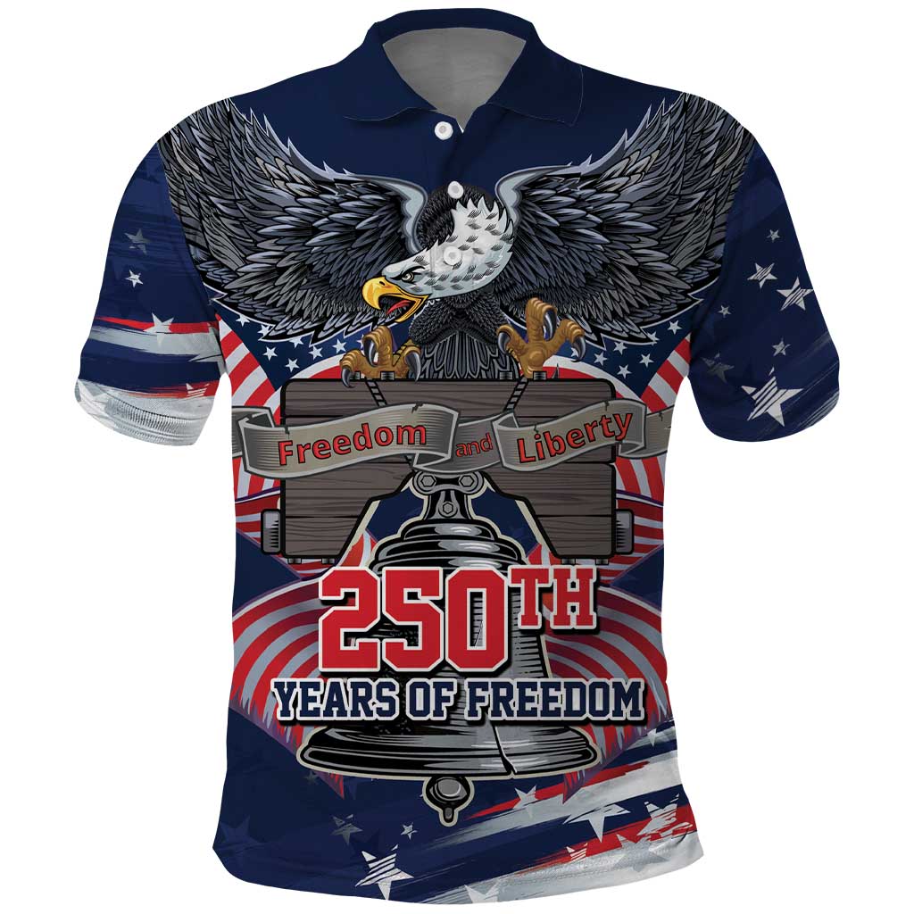 United States 250 Years of Independence Polo Shirt - Wonder Print Shop