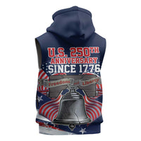 United States 250 Years of Independence Sleeveless Zip Hoodie - Wonder Print Shop