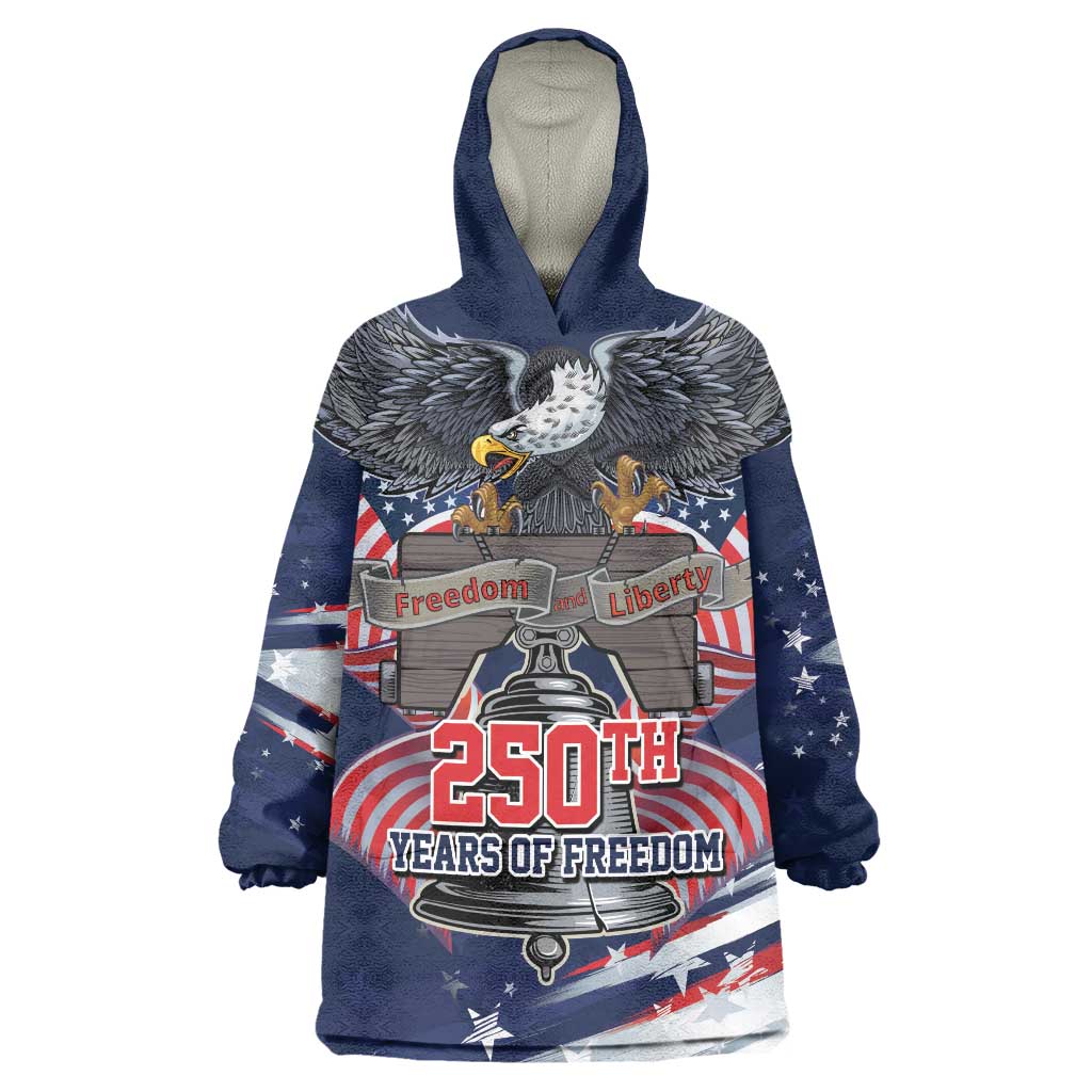 United States 250 Years of Independence Wearable Blanket Hoodie - Wonder Print Shop