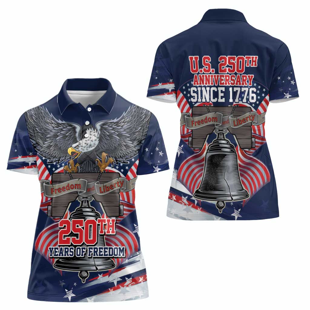 United States 250 Years of Independence Women Polo Shirt - Wonder Print Shop