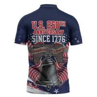 United States 250 Years of Independence Zipper Polo Shirt - Wonder Print Shop