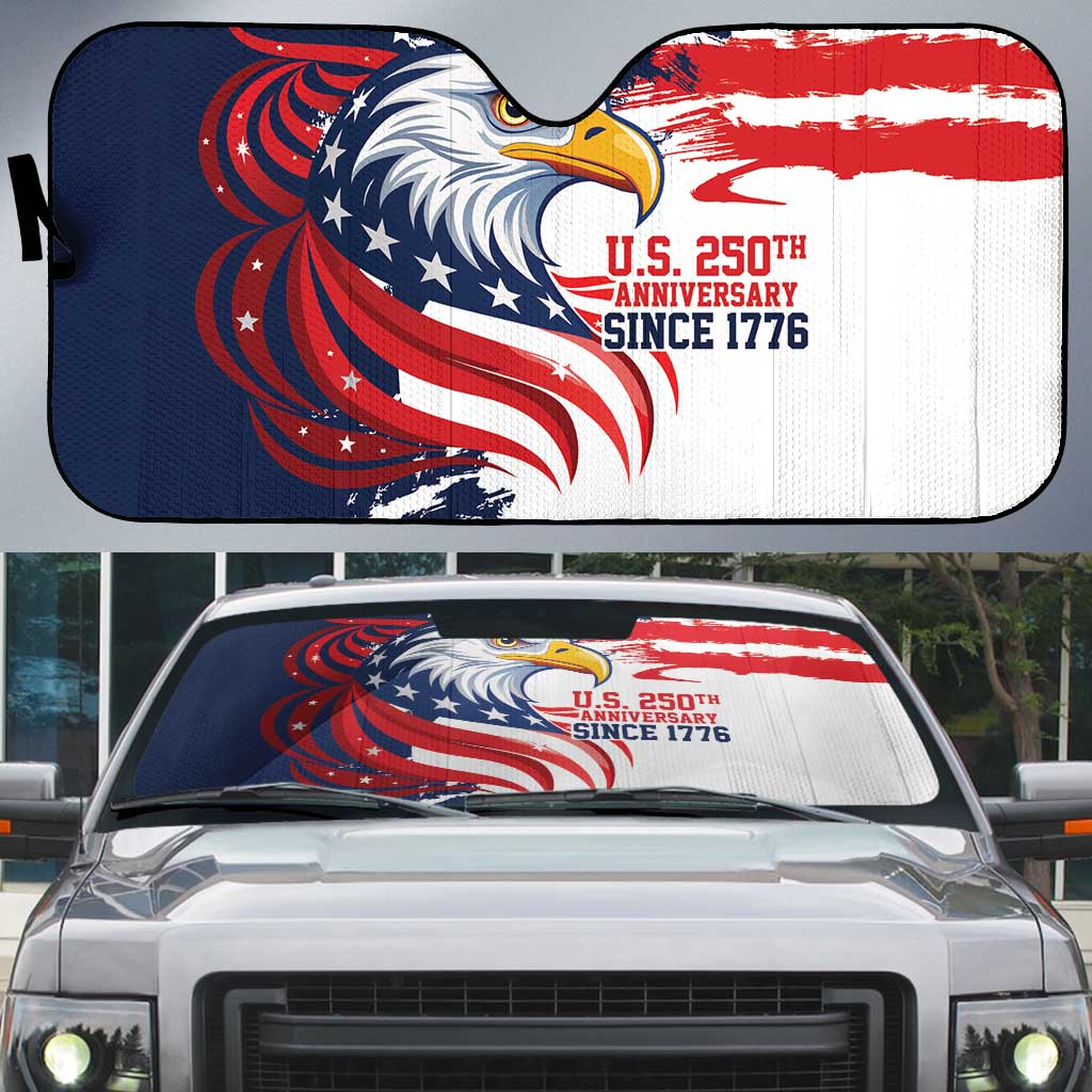United States Honoring 250 Years of Liberty Auto Sun Shade - Wonder Print Shop